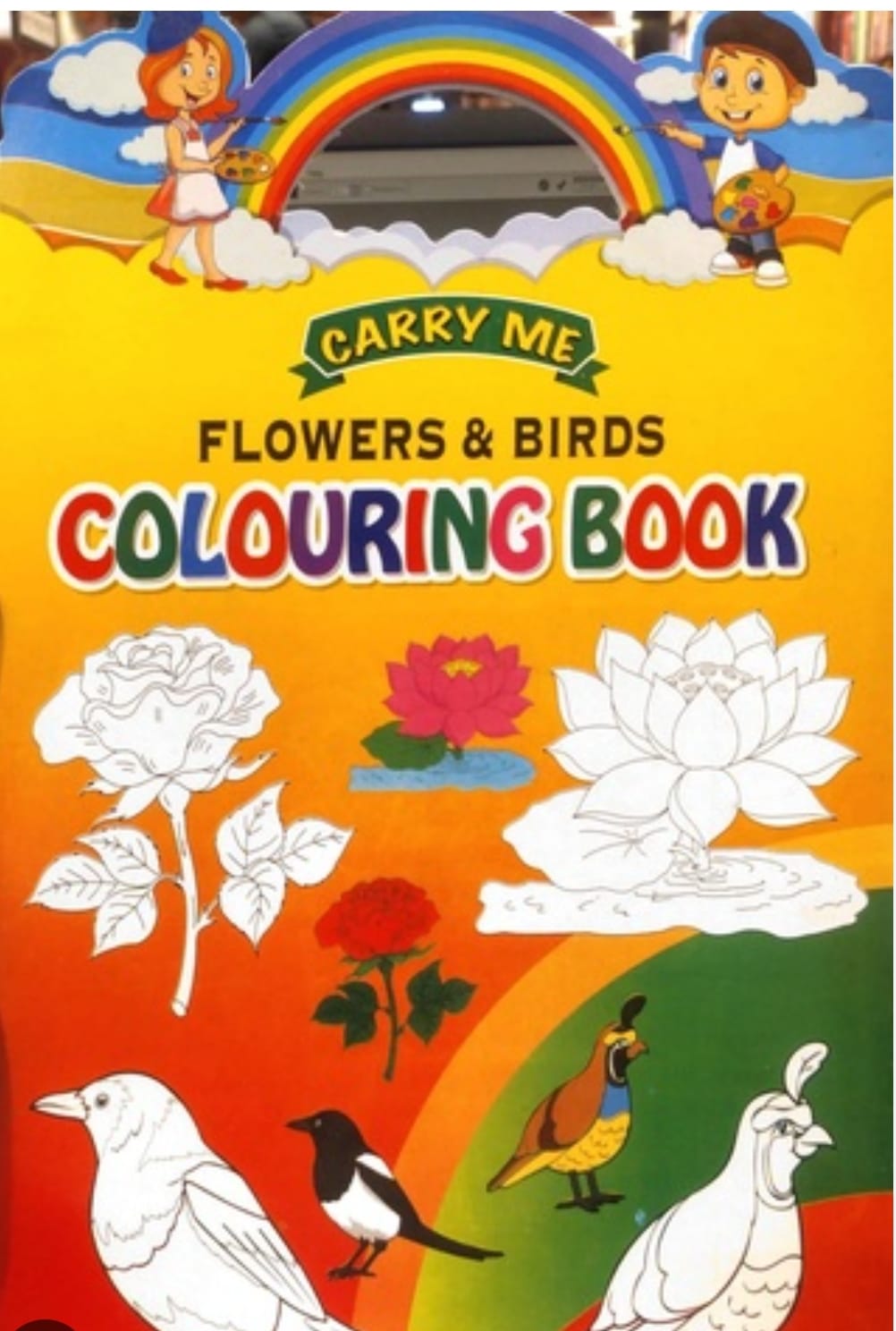 Flowers & Birds Coloring Book