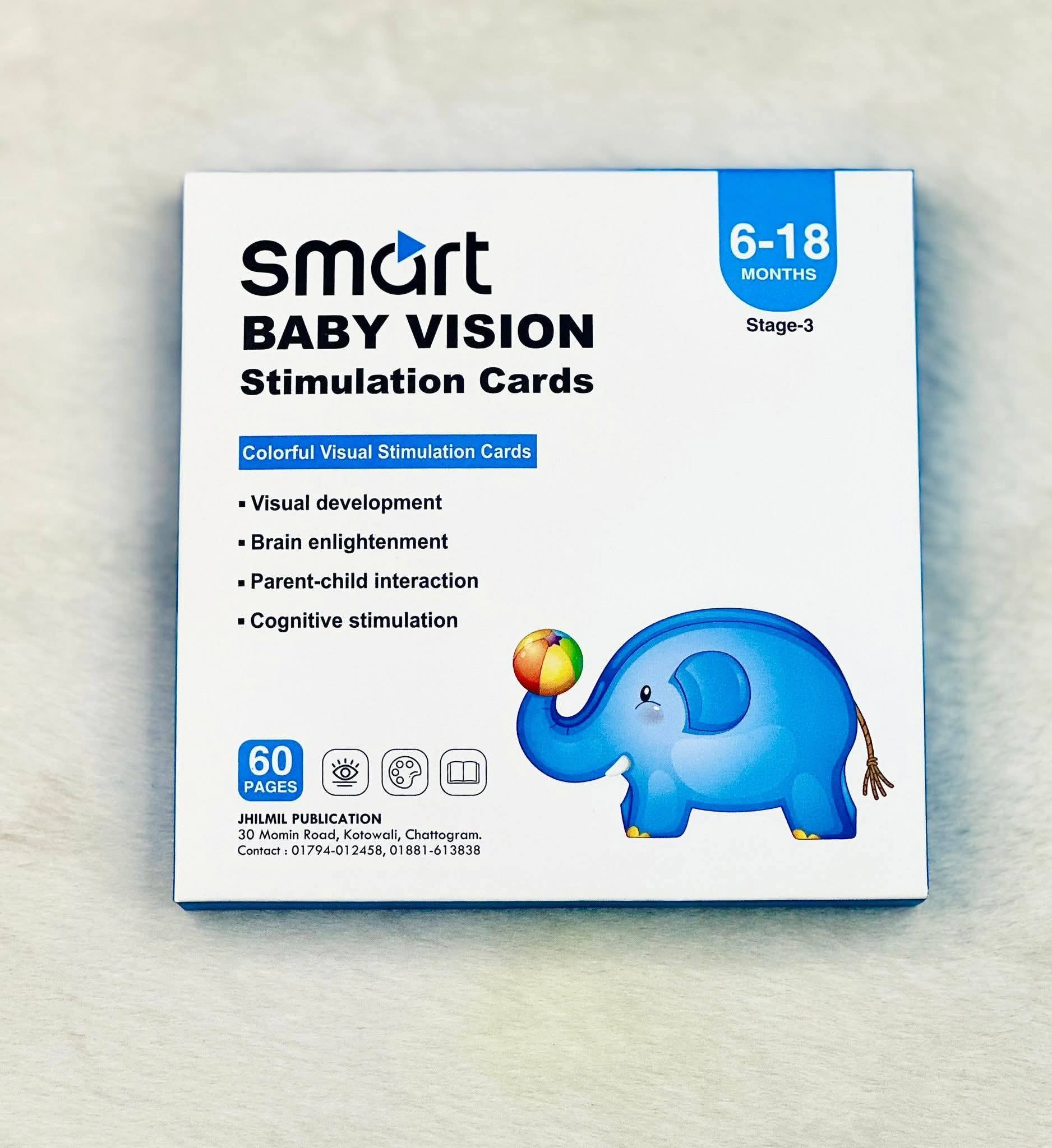 (6-18 Months) (30 Cards → 60 Images) Smart Baby Vision Stimulation Cards | Stage-3