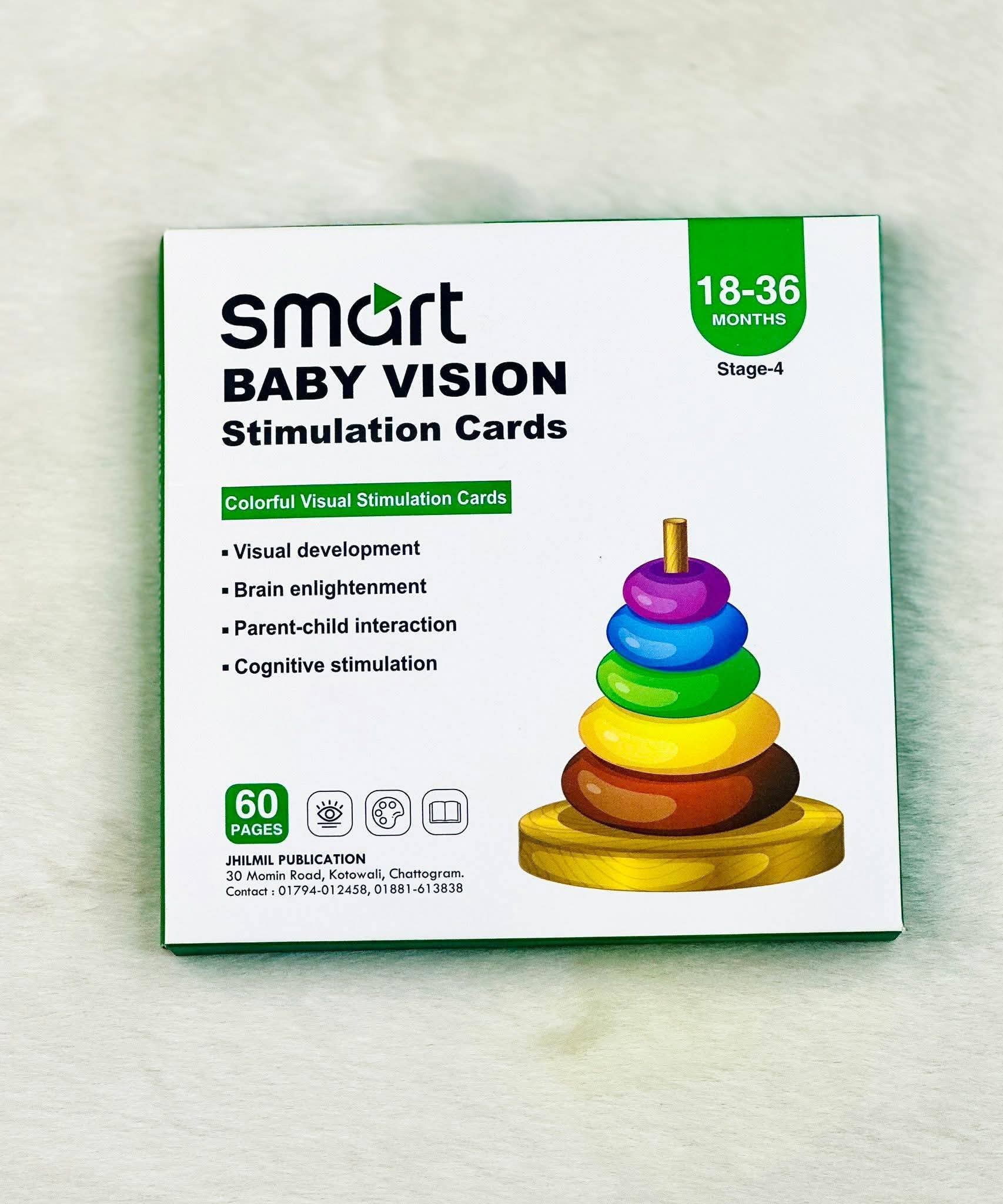 (18-36 Months) (30 Cards → 60 Images) Smart Baby Vision Stimulation Cards | Stage-4