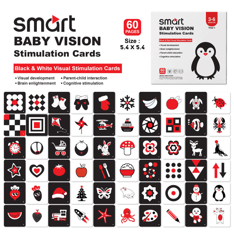 (০–৬ মাস) (60 Cards → 120 Images) The Newborn & Infant Visual Starter Kit ||Smart Baby Vision Stimulation Cards |