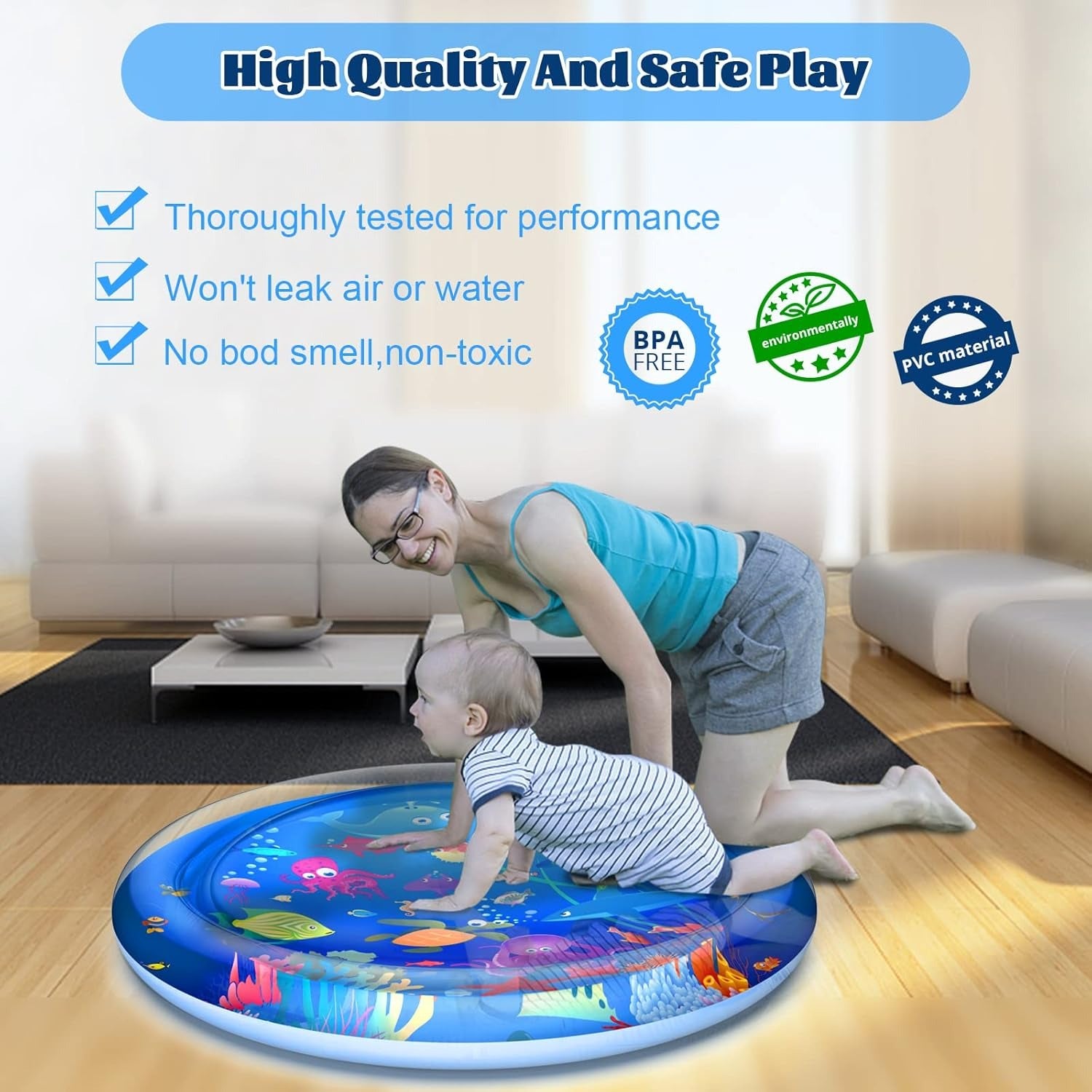 Water Play Mat For Infants and Toddlers Baby Toys Round shape (Large 100 cm)